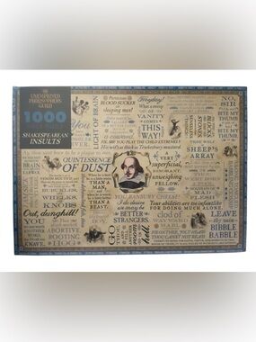 The Unemployed Philosophers Guild Shakespearean Insults 1000 Piece Puzzle New